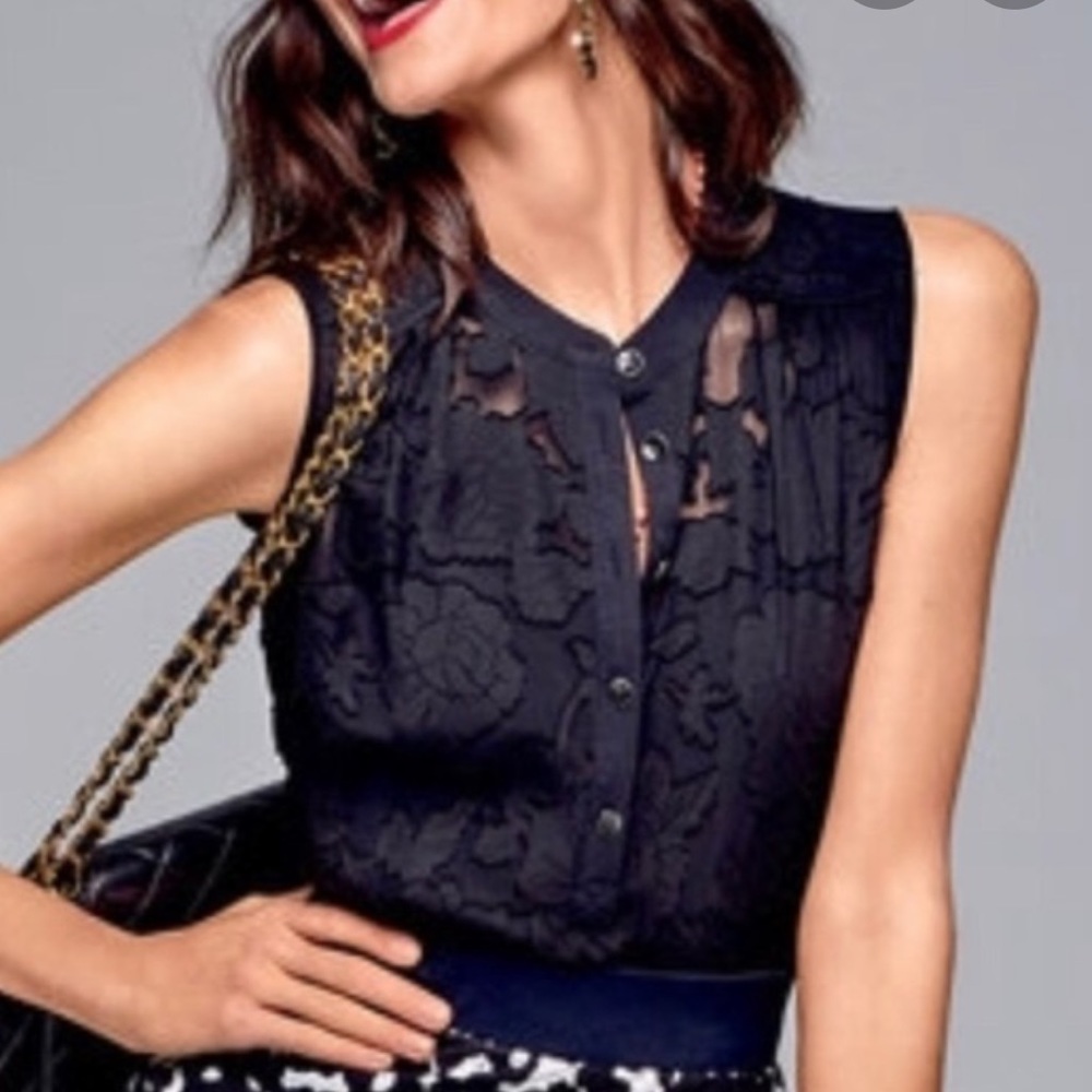 Cabi black clip art sleeveless blouse